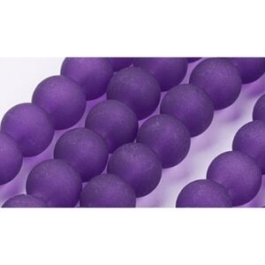 8-9MM Frosted Purple Jade‎ Beads-ONE Gemstone Bead Strand-Jewelry Supplies NWT